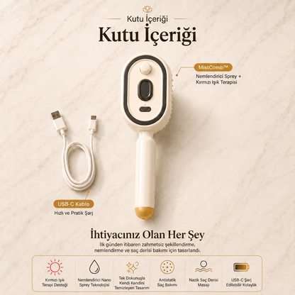 Morning Edit™ Nano Mist Buharlı Saç Bakım Fırçası