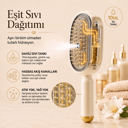 Morning Edit™ Nano Mist Buharlı Saç Bakım Fırçası